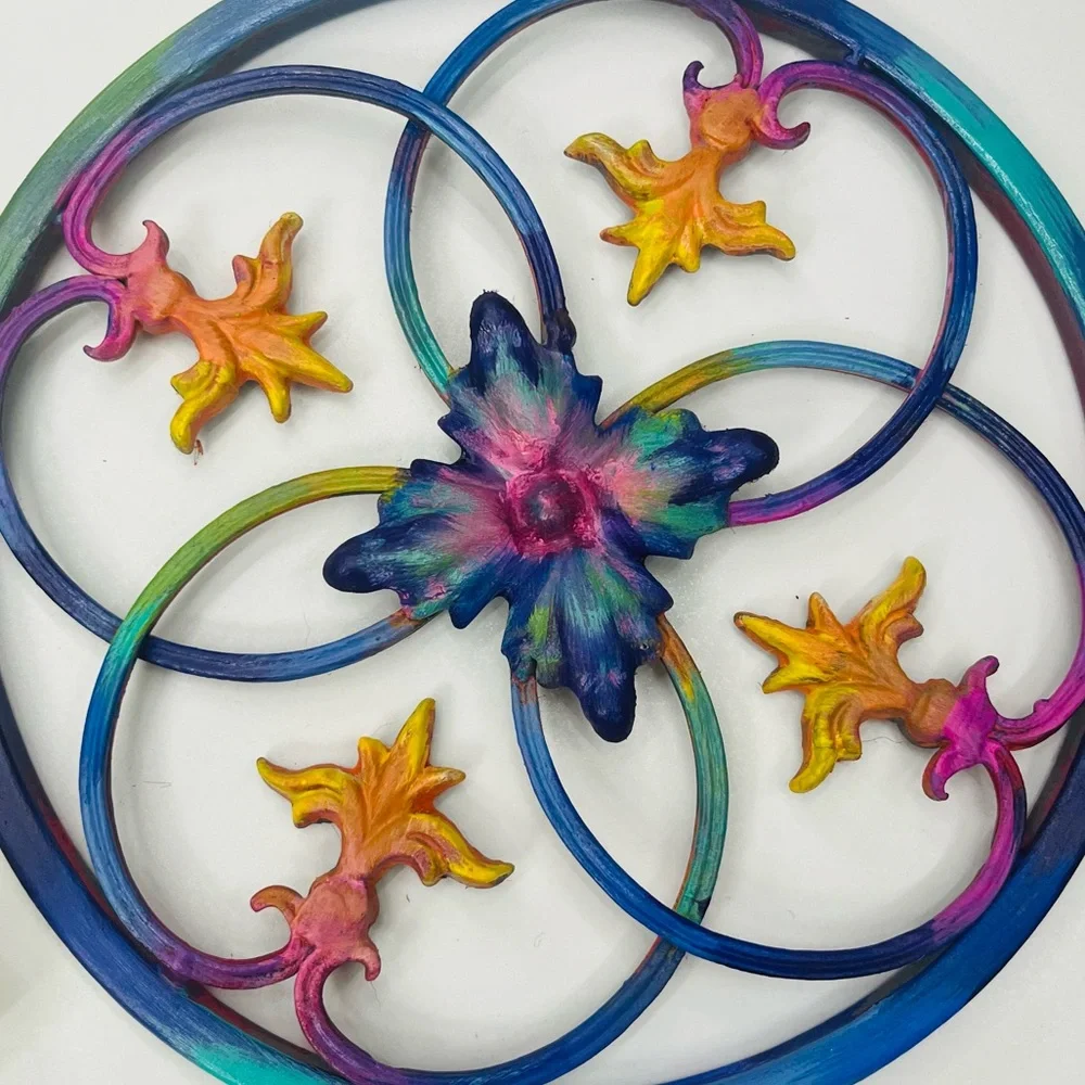 Ornate Rainbow Metal Wall Decor